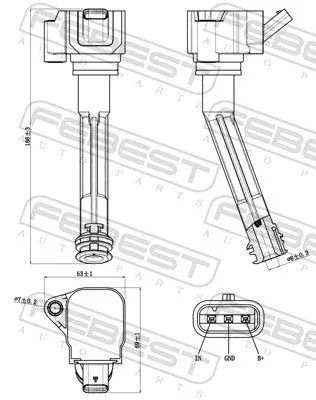 FEBEST Ignition Coil (35640-002)