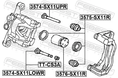 FEBEST Piston, brake caliper (3576-SX11R)