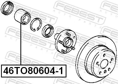 FEBEST Wheel Bearing (46TO80604-1)