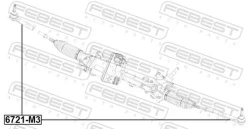 FEBEST Tie Rod End (6721-M3)