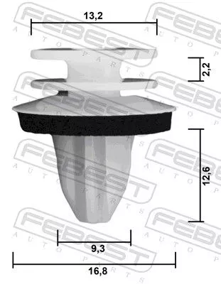 FEBEST Retaining Clip, door panel (88570-028)