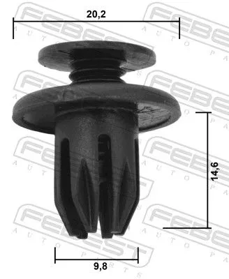 FEBEST Clip, trim/protection strip (88570-046)