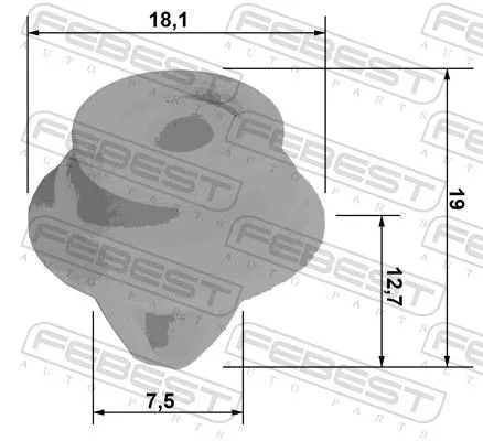 FEBEST Retaining Clip, door panel (88570-047)