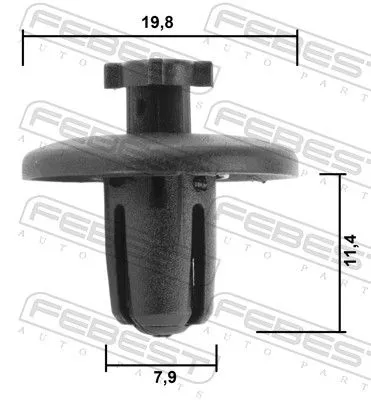 FEBEST Clip, trim/protection strip (88570-048)