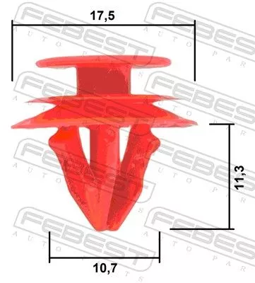 FEBEST Clip, trim/protection strip (88570-099)