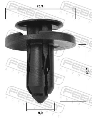 FEBEST Clip, trim/protection strip (88570-104)