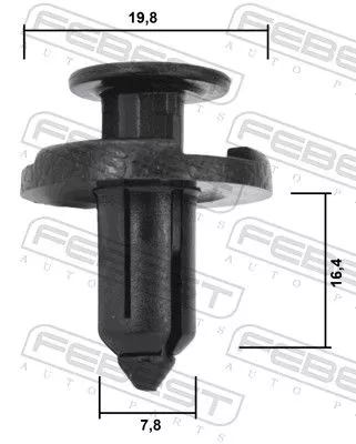 FEBEST Clip, trim/protection strip (88570-131)