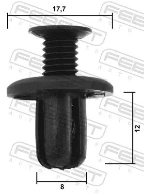 FEBEST Clip, trim/protection strip (88570-150)