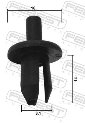 FEBEST Retaining Clip, underbody panelling (88570-152)