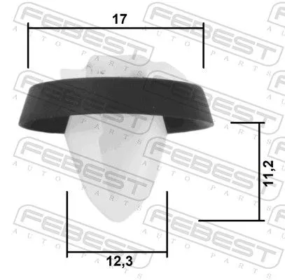 FEBEST Clip, trim/protection strip (88570-170)