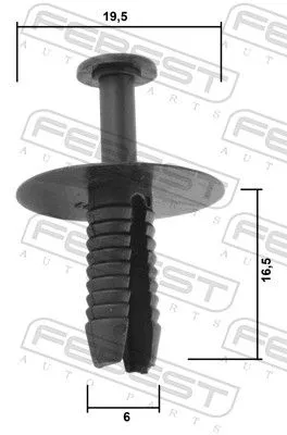 FEBEST Clip, trim/protection strip (88570-171)