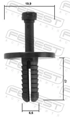 FEBEST Clip, trim/protection strip (88570-176)