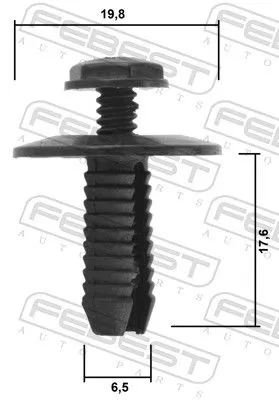 FEBEST Clip, trim/protection strip (88570-177)