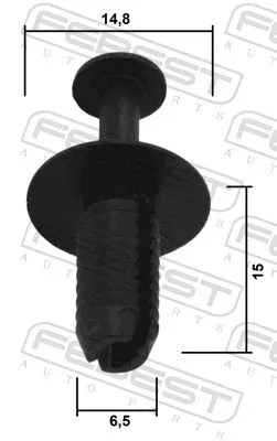 FEBEST Clip, trim/protection strip (88570-182)