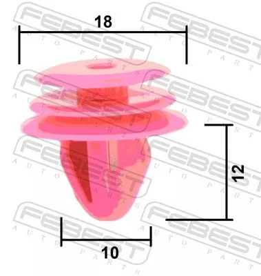 FEBEST Clip, trim/protection strip (88570-197)