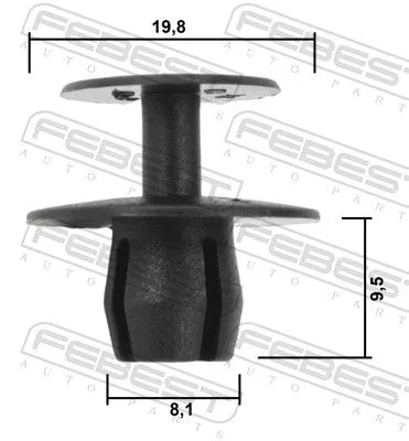 FEBEST Clip, trim/protection strip (88570-210)