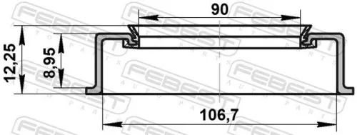 FEBEST Seal Ring, wheel hub (95ADS-911060912X)