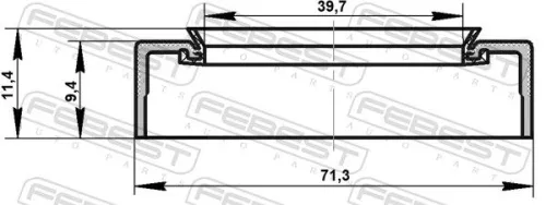 FEBEST Shaft Seal, drive shaft (95AES-40710911X)