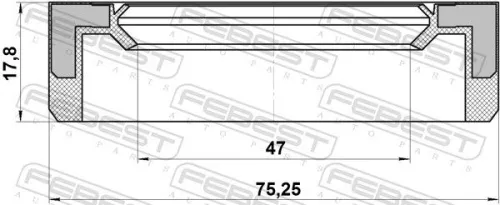 FEBEST Shaft Seal, drive shaft (95BAY-49750818X)