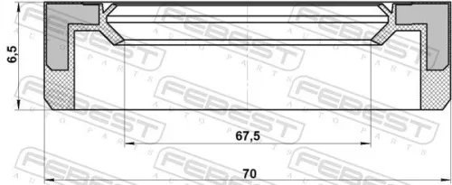 FEBEST Shaft Seal, transfer case (95BAY-61700507X)