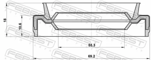 FEBEST Shaft Seal, drive shaft (95EAY-57691118X)