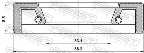 FEBEST Shaft Seal, drive shaft (95FAS-35580909X)