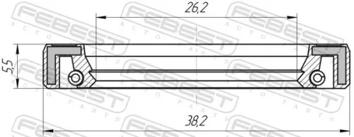 FEBEST Shaft Seal, steering gear (95FAY-28380606X)