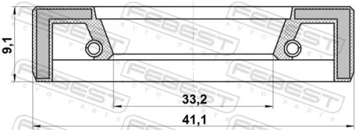 FEBEST Shaft Seal, drive shaft (95FAY-35410609X)