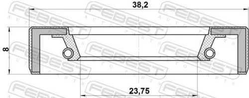 FEBEST Shaft Seal, drive shaft (95FBY-26380808X)