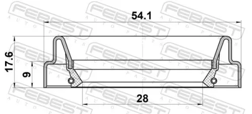 FEBEST Shaft Seal, drive shaft (95FDS-30540918X)
