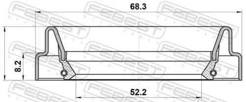 FEBEST Shaft Seal, drive shaft (95FDY-54680808C)
