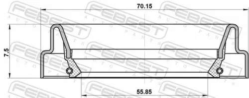 FEBEST Shaft Seal, drive shaft (95FDY-57700808C)