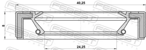 FEBEST Shaft Seal, drive shaft (95GAY-26400808R)