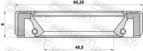 FEBEST Shaft Seal, camshaft (95GBY-50650808R)