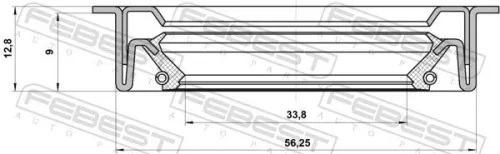 FEBEST Shaft Seal, drive shaft (95GDY-35560913C)