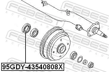 FEBEST Seal Ring, wheel hub (95GDY-43540808X)