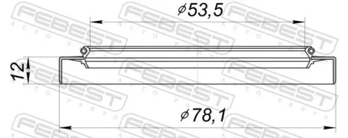 FEBEST Seal Ring, wheel hub (95GDY-55781212X)