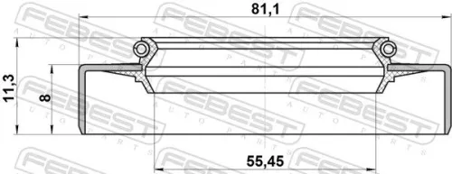 FEBEST Seal Ring, wheel hub (95GDY-57810811X)