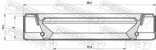 FEBEST Shaft Seal, drive shaft (95GEY-39560812C)