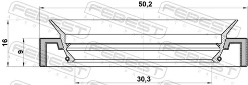 FEBEST Shaft Seal, drive shaft (95HAY-32500916R)