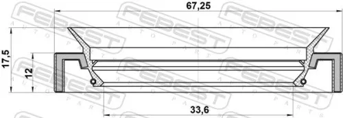 FEBEST Shaft Seal, drive shaft (95HAY-35671017R)