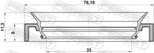 FEBEST Shaft Seal, drive shaft (95HAY-35760813R)