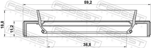 FEBEST Shaft Seal, drive shaft (95HBS-40591119R)