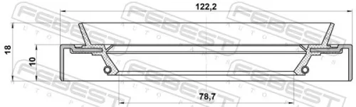 FEBEST Shaft Seal, wheel hub (95HDY-801221018X)