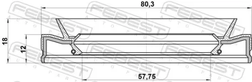 FEBEST Shaft Seal, drive shaft (95HEY-59801218R)