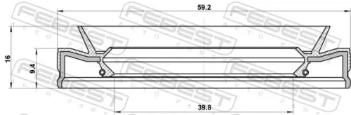 FEBEST Shaft Seal, transfer case (95HFS-41590916R)