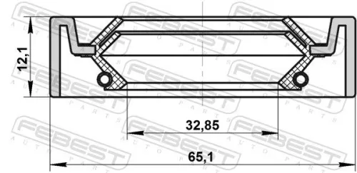 FEBEST Shaft Seal, drive shaft (95IDS-34651212X)