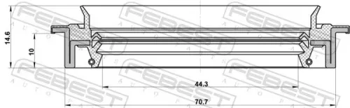 FEBEST Shaft Seal, drive shaft (95JDS-46701015C)