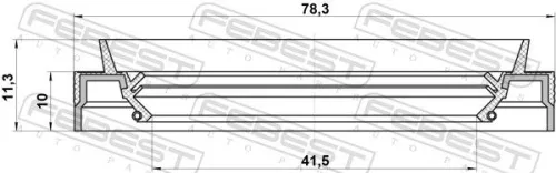 FEBEST Shaft Seal, drive shaft (95JES-43781011C)