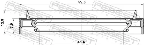 FEBEST Shaft Seal, drive shaft (95JEY-43590813C)